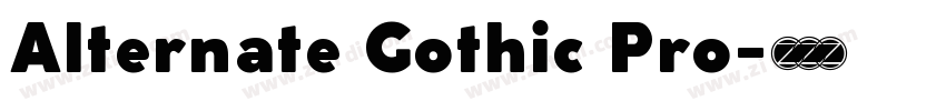 Alternate Gothic Pro字体转换